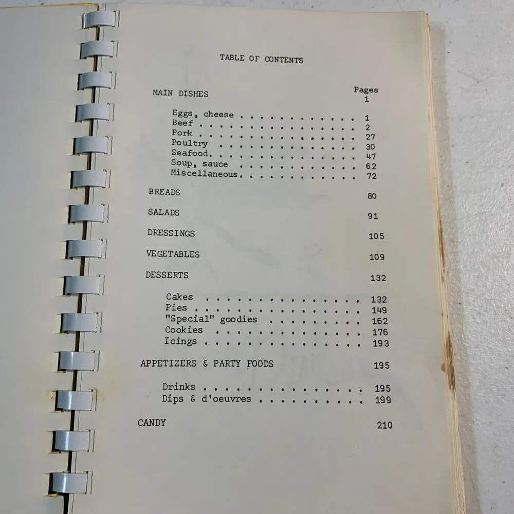 vintage St Pauls Anniversary Cookbook spiral bound 1970s
